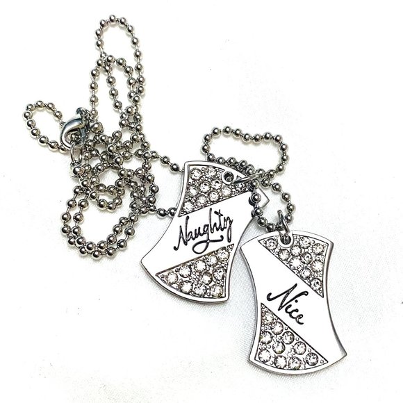 FREE Naughty and Nice Dog Tag Necklace - Picture 1 of 2
